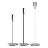 Candle Holders Set Of 3 Taper Candles, Decorative Candlestick Holder For Wedding, Dining, Party