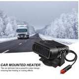12V/24V Portable Car Heating Coog Window Defroster Deer 2-in-1 Electric Heater Fan Anti Fog Device Accessory