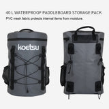 40L Waterproof Paddle Board StandUp Paddleboard Storage with Carry Handle Large Capacity Smooth Zipper Surfboard Bag