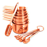 13pcs, Premium Stainless Steel Golden Measuring Cups And Spoons Set, Baking Serving Utensils