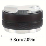 1Pc 51/53/58mm Coffee Distributor & Tamper, Dual Head Coffee Leveler, Adjustable Depth