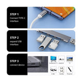 USB-c one to four computer splitter Type-c hub expansion dock USB 3.0 suitable for mobile phones and laptops