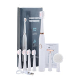 Multi-function Facial Cleanser Lift Face-lifting Beauty Stick Soft Bristle Electric Toothbrush Teeth Cleaning Whitening Portable
