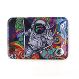 Wholesale 50 Types Tinplate Rolling Tray Metal Raw Herb Roll papers storage trays 125X180MM Rectangle tea tray