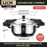 304 Stainless Steel Multifunctional Cooker - 8L Household Thickening Pressure Pot