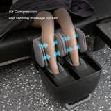 Soft K68 Calnd Foot Massager - 2-in-1 Foldable Ottoman. Tap Shiatsu & Air Compression Massage with Heat.