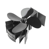 4 Blade Heat Powered Stove Fan Mini Fireplace Fan Log Wood Burner Eco-Fan Quiet Fireplace Fan Heater Efficient Heat Distribution