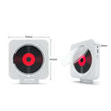 Portable Bluetooth Speaker Stereo Players LED Screen Wall Mountable CD Music Player with IR Remote Control FM Radio