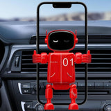 Robot Air Vent Mount Anti Shock Cell Holder Car Cradle Automatic Grab Phone