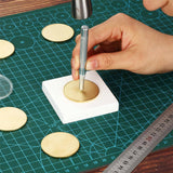 30 Pcs Blank Challenge Coins for Engraving Blan Coin Threaded Edged 40 mm with Acrylic Protection Box