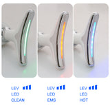 3 Colors LED Photon Therapy Heating Double Chin Removal Massager Face Neck Wrinkle Remover Skin Lifting Tighten