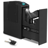 Security Fingerprint Gun Safes Smart Digital Password With Key Pistol Safety Hidden Money Cash Box