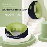 Multifunctional Pillow Electric Neck Massager Travel Outdoor Home Car Relax Massage Hot Compress Cervical Spine Pain Relief