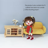 1/12 Dollhouse Miniatures TV Cabinet Stand Table Mini Wardrobe Bedroom Wooden Toys Furniture Dolls House Accessories