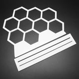 Natural Wood White Honeycomb Earrings Necklace Holder Jewelry Display Stand Earring Storage Rack