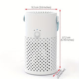 1pc, Mini Portable Air Purifier, Portable High Efficiency Air Purifier For Travel, Helps Alleviate Allergies, Eliminates Smoke