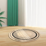 Round Handwoven Carpet - Non-Slip Mat Area for Farmhouse Decor. Ideal for Rug in Dining Room, Nursery & High Traffic Areas.