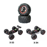 Wheel Tire Tyres For XLF X03 X04 X-03 X-04 1/10 RC Car Brushless Monster Truck Spare Parts Accessories