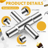 Faucet Triangle Key Wrench As Shown Aluminum Alloy Phillips Wrench Multifunction Wrench 4 Ways Universal Hand Tools