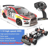 1:10 Double Shock Absorber 70km/h High Speed Drift Remote Control Car 2.4G 4WD RC Off-road Vehicle Kids Birthday Christmas Gift