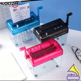 Mini Manual Paper Shredder A6 Office Document Destroyer Receipts Tickets Thick Cardstock Cutting hine 18x15x10.5cm