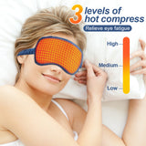 Hot Compress Sleeping USB Heated Mask Bdfold Sleep Eye Cover Eyes Patch Shade Night Travel Nap Heating Eyeshade