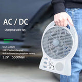 Household 8 inch solar speed large wind outdoor portable camping fan USB mobile phone fishing light charging