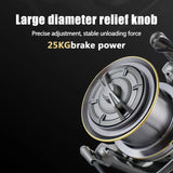 Huidiao Stainless Steel Bearing Spinning Fishing 8000 9000 10000 12000 14000 25KG Powerful Reel Saltwater Fresh Water Drag