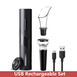 Electric Automatic Red Wine Opener with Foil Cutter - Kitchen Gadget & Accessory