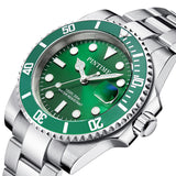 PINTIME Top Brand Luxury Watch for Men 30M Waterproof Date Clock Sport Quartz Wristwatch Stainless Steel Strap Relogio Masculino