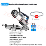 Portable 220V Electric hine Capacity Hand held Band Saw For Cutting Stainless Steel Aluminum Metal PVC Wood
