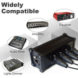 1Pair 4-Channel 3-Pin XLR Audio And DMX Over Network Cable Extender DMX512 Network Signal Extender Black