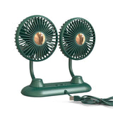 Portable Mini USB Fan, Silent, Handheld, Double Head, Air Coog, Office, Car, Home, Room, Table Fans, Creative, 4.5"