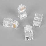 100 Rj45 Through Holes 8P8C Perforated Cat6 Category 6 Unshielded Crystal Network Modular Plug