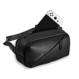 Travel Protective Shoulder Bag Large Capacity Game Organizer Bag PU Leather Waterproof for DEVASO Steam Deck/ROG ALLY