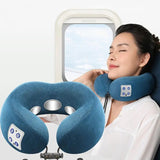 Electric U-shaped multifunctional massage pillow and cervical spine hot compress vibration massager for household car