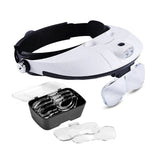Read Loupe Adjustable Wearing Headband Magnifier Watchmaker Repair Glasses Magnifier High-definition Magnifying Glass With 5 Len