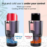 12V 24V Smart Car 2-In-1 Hot And Cold Cup Drinks Holder Home Fast Refrigeration Coog/Heating Mini Touch Screen Beverage Mug