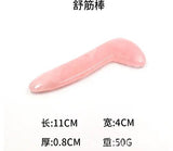 Rose Quartz Powder Crystal Jade Roller Massage Spa Pink Face Massagers Gua Sha Natural Stone Beauty Tools Facial Lift Up