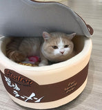 Design Instant Noodle Dog Round Closed Cat Litter Cute Shiba Inu Pet Supplies