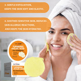 30PCS Turmeric Kojic Acid Pads Facial Sponges For Cleansing Exfoliating Daily Cleaning Face Skin Care
