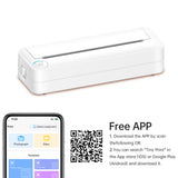 A4 Paper Thermal Wireless BT Mobile Photo Printer - Support 210mm Wide for Outdoor Travel and Home Office Printing