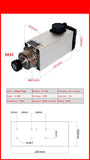 800W 1.5W 2.2KW 3.5KW 4.5KW 6KW CNC Spindle Motor 220V 380V Air Cooled Milg hine Z Axis Shaft ER20 ER25 ER32 Collet Chuck