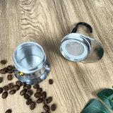 1pc, 50ML Mocha Pot With Aluminum Single Spout, DIY Tube Coffee Pot Cup Set, Mocha Coffee Maker Set, Portable Stovetop Coffee Maker For Outdoor, Camping