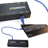Doremidi Hub-8 6X6 Midi Interface Host X2 for Midi Keyboard Piano Keyboard Instrument Cable Midi Hub Box 96 Channels