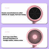 Portable Mini Folding Hairdryer - 750W with Carrying Bag, Anion Care, 220V-240V for Home, Travel & Dorm