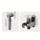 1pc Gun Gray ABS Toilet Spray Gun, Irrigator With Bracket, Female Washer Spray Head, Toilet Water Gun, Handheld Bidet Sprayer Kit