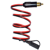 14AWG 90cm DIN Hella Powerlet Plug To Connector for Motorcycle with SAE Polarity Reverse Adapter Connectors