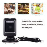 Barcode scanner all-round desktop automatic sensing data matrix supermarket usb barcode reader 1D 2D QR code
