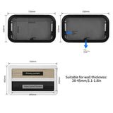 RV Window L700 H400mm with Screen Sunshade Double Layer Anti UV Push Out Window for Motorhomes Campers Acrylic Glass